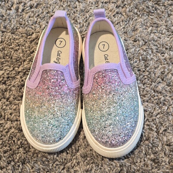Toddler Rainbow Glitter Shoes - Picture 2 of 2